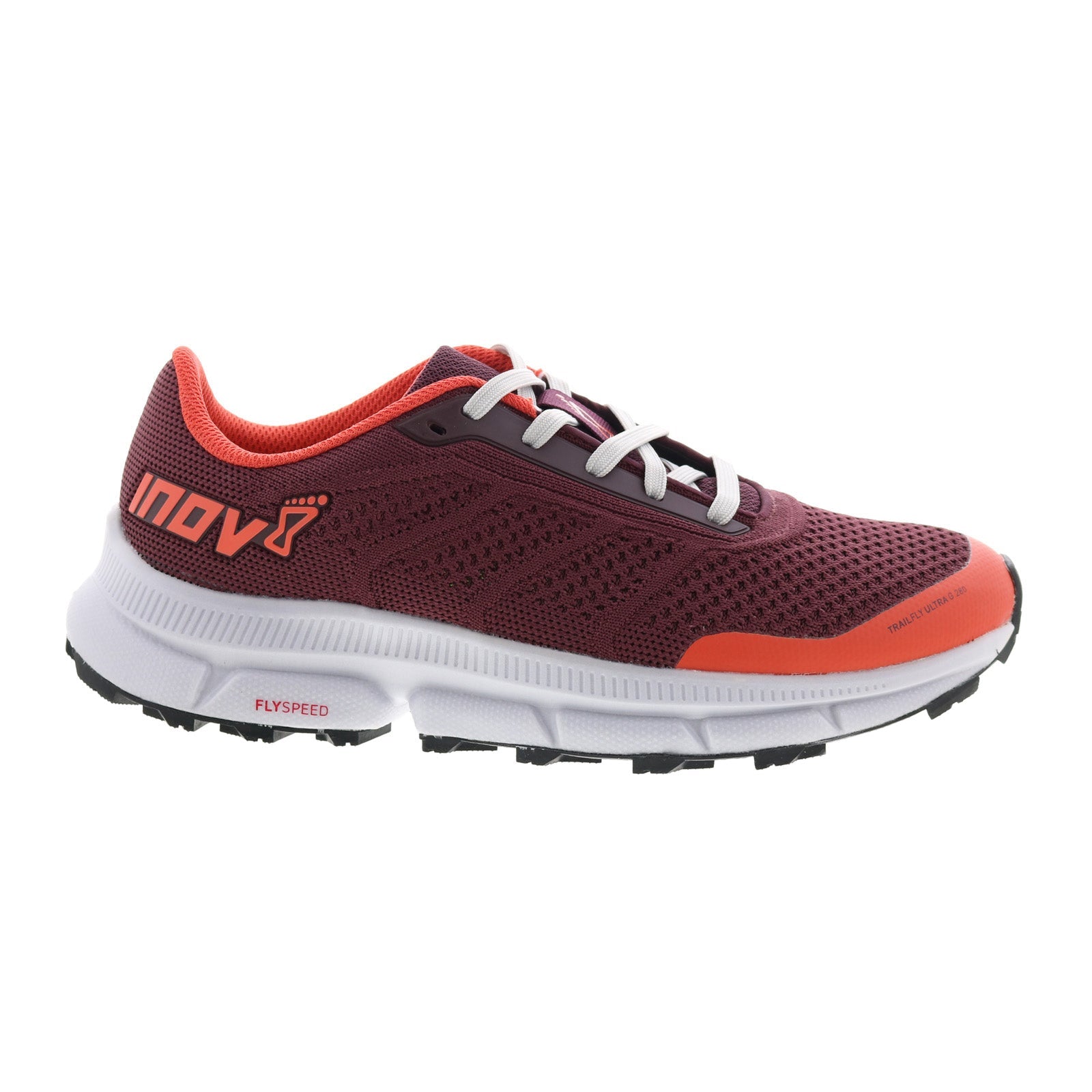 Women's Inov8 Trailfly Ultra G 280, Red/Burgundy, 8 B Medium