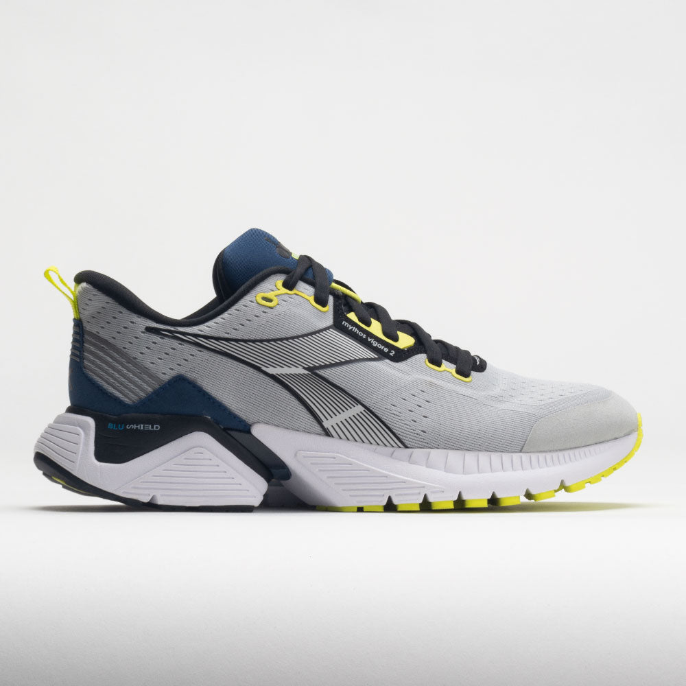Men's Diadora Mythos Blushield Vigore 2, Silver DD/White/Blue Opal, 13