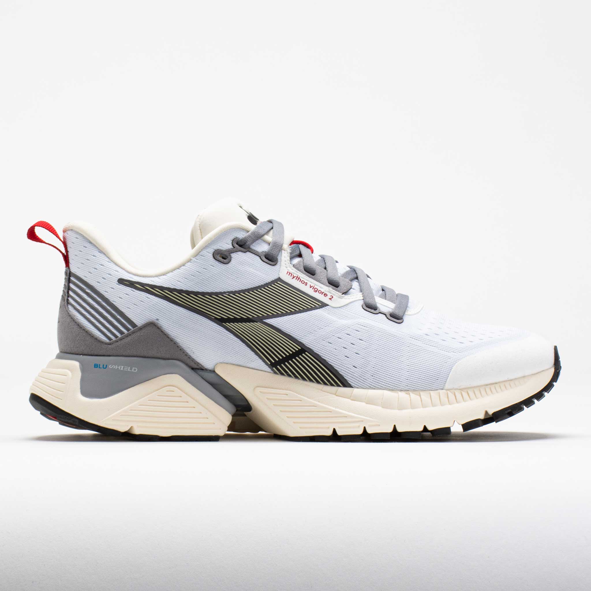 Men's Diadora Mythos Blushield Vigore 2, Whisper White/Black, 11 D Medium