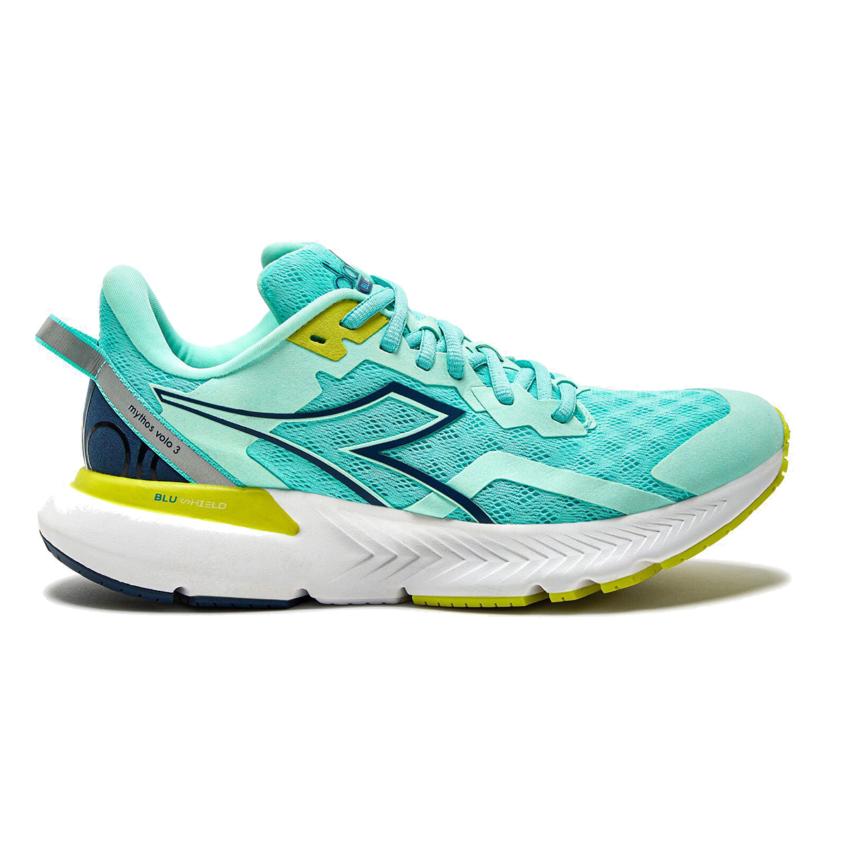 Women's Diadora Mythos Blushield Volo 3, Aruba Blue/Blue Opal, 8 B Medium