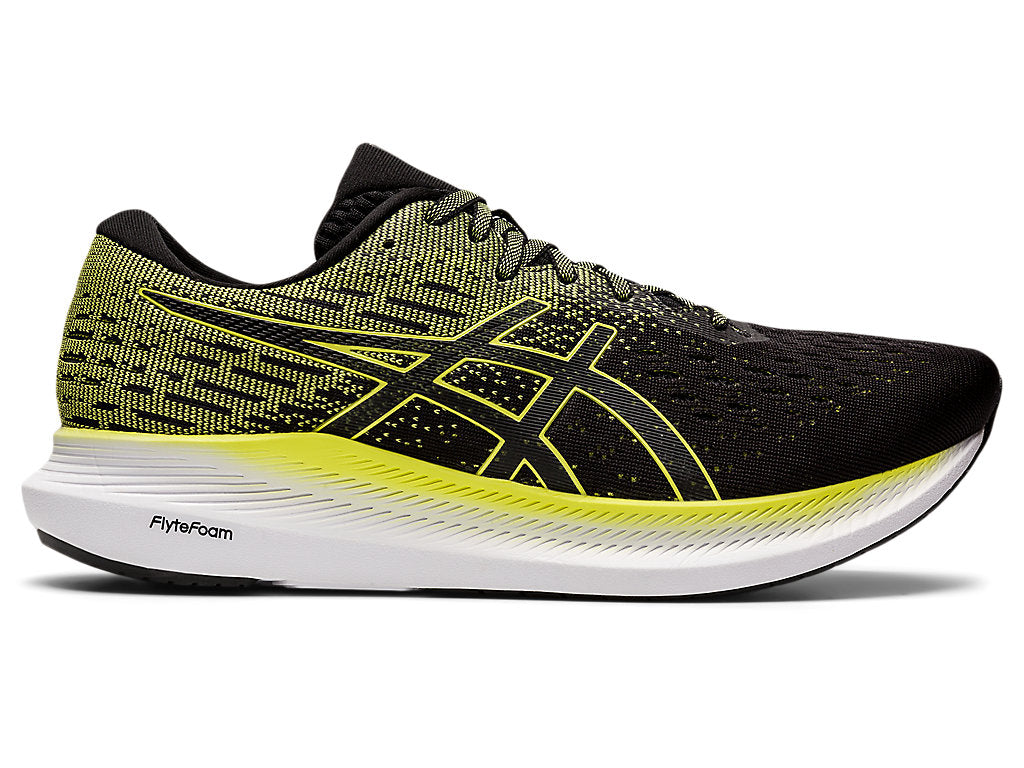 Men's Asics Evoride 2, Black/Glow Yellow, 12 D Medium