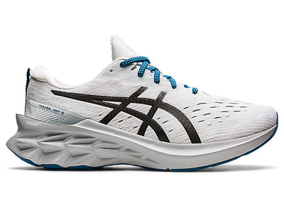Men's Asics Novablast 2, White/Black, 11.5 D Medium