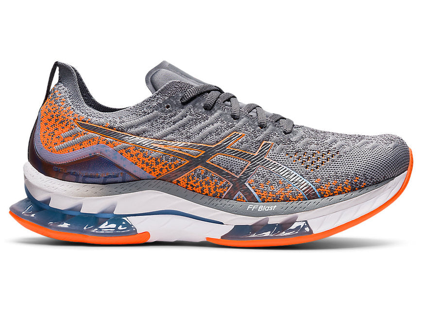 Men's Asics Gel-Kinsei Blast, Sheet Rock/Shocking Orange, 6 D Medium