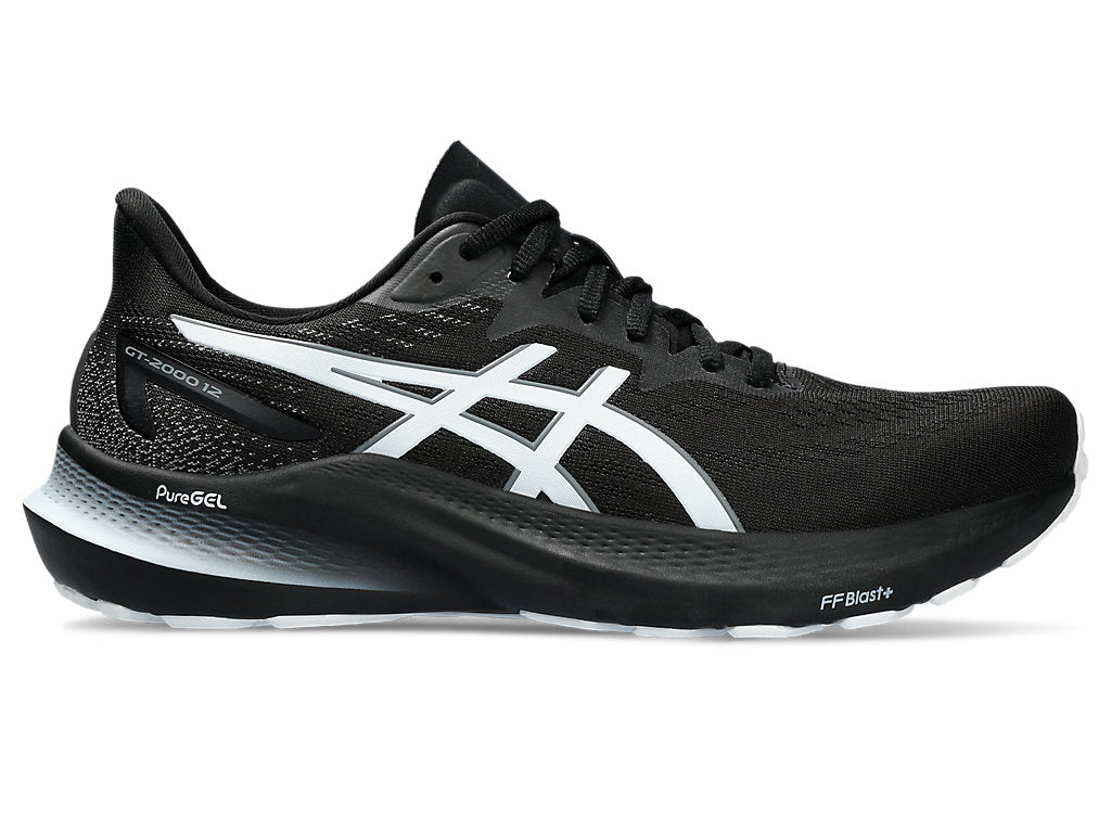 Men's Asics GT-2000 12, Black/White, 13 D Medium