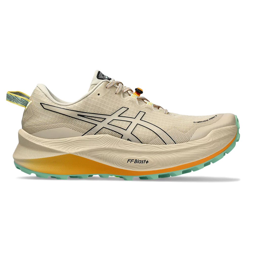 Men's Asics Trabuco Max 3, Feather Grey/Black, 13 D Medium