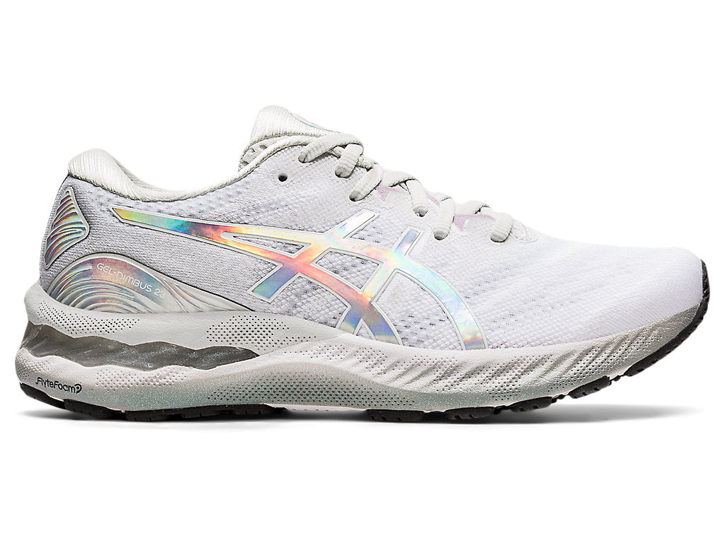 Women's Asics Gel-Nimbus 23, Glacier Grey/White, 10 B Medium