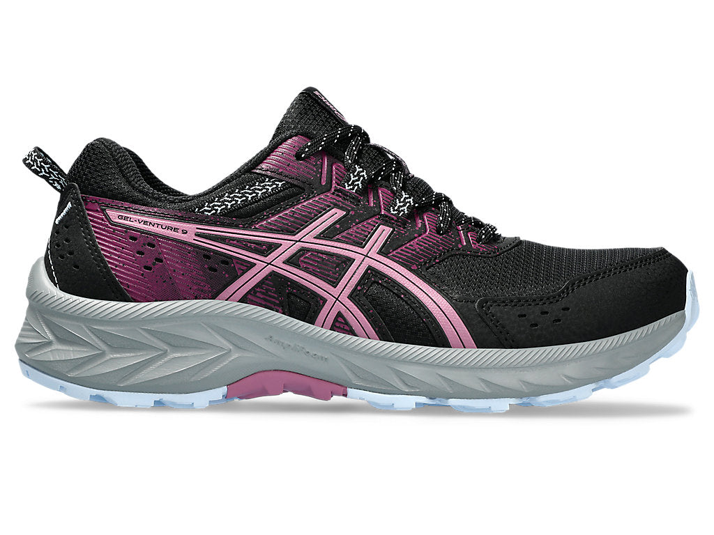 Women's Asics Gel-Venture 9, Black/Soft Berry, 10.5 B Medium