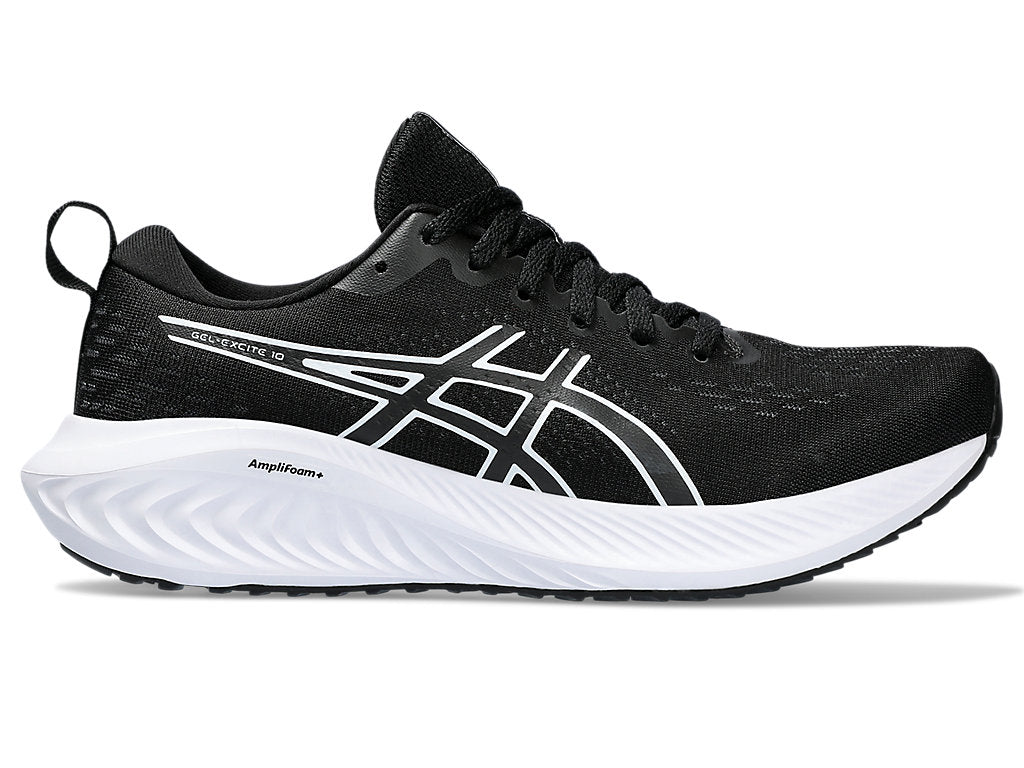 Women's Asics Gel-Excite 10, Black/White, 11 B Medium