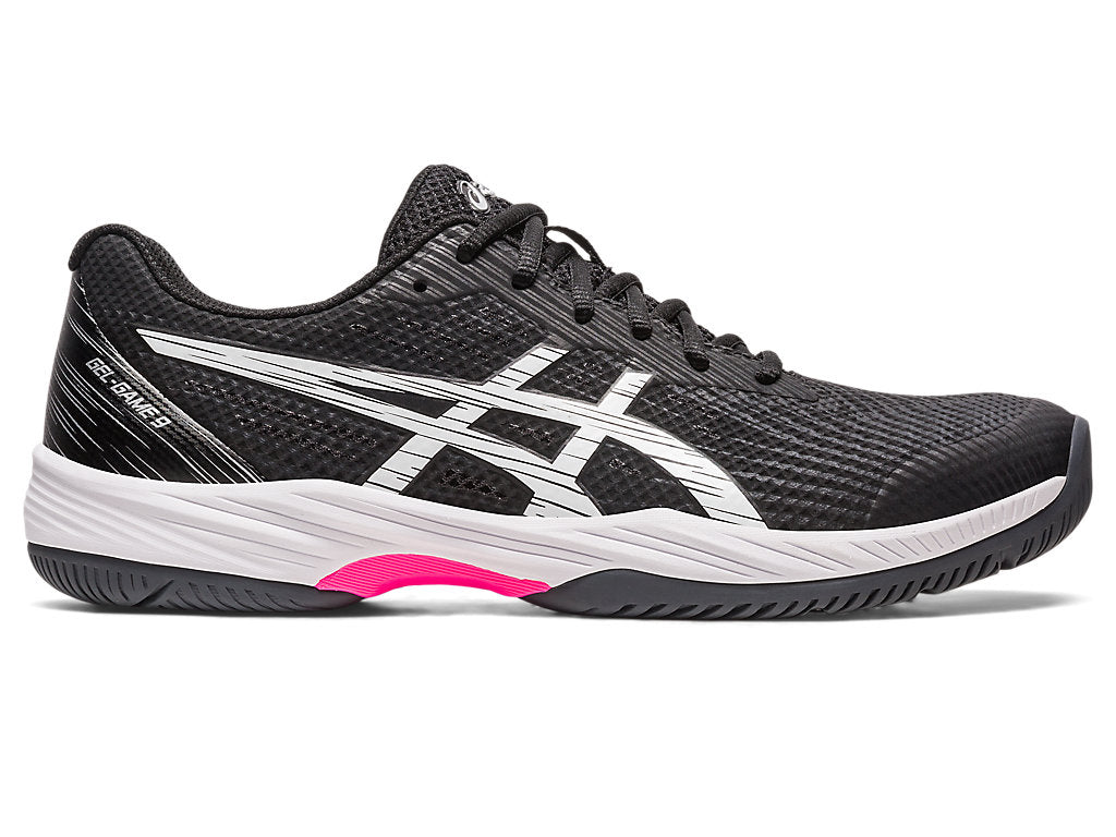 Men's Asics Gel-Game 9, Black/Hot Pink, 10.5 D Medium