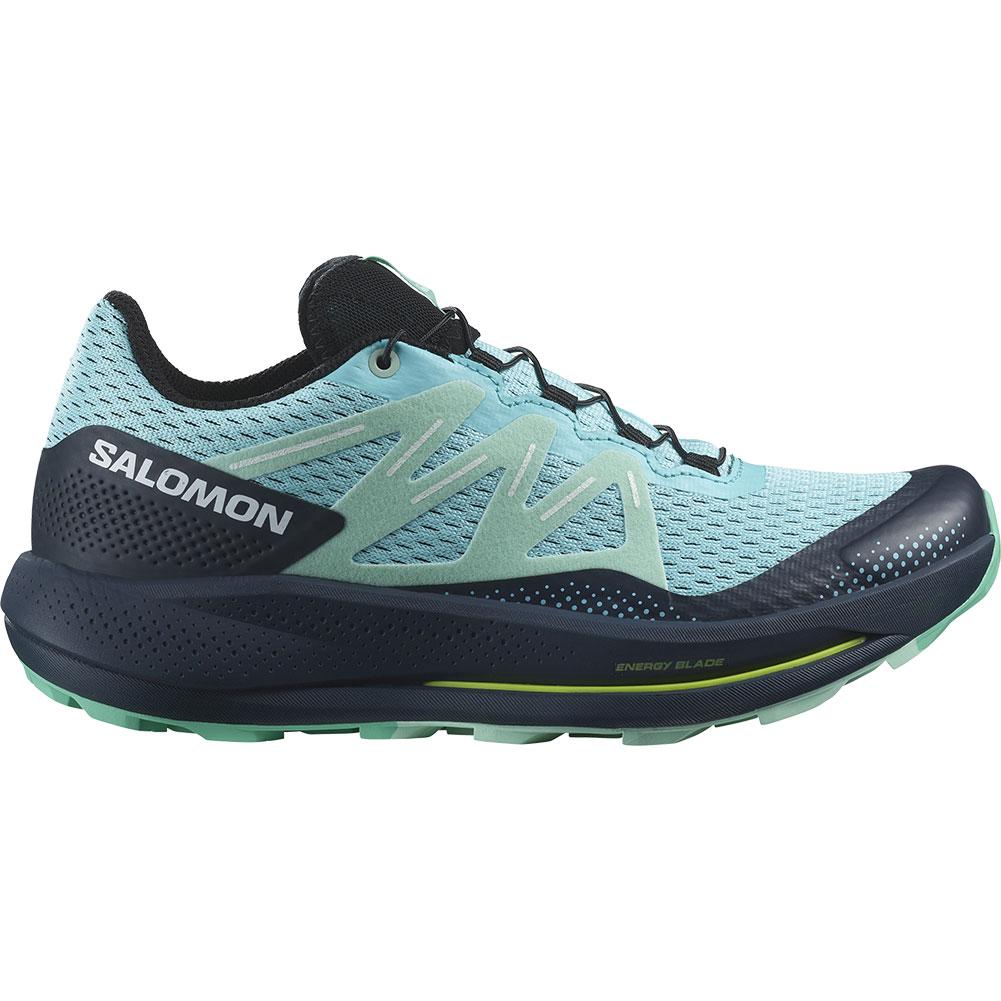 Women's Salomon Pulsar Trail, Blue Radiance/Carbon/Yucca, 5 B Medium