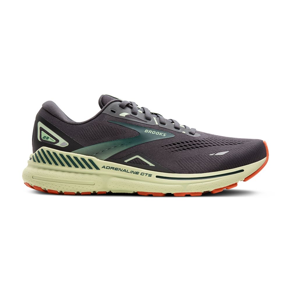 Men's Brooks Adrenaline GTS 23, Ebony/Smoke Green/Clay, 11.5 D Medium