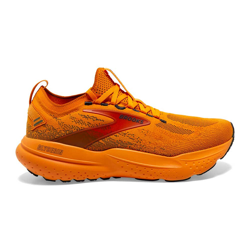 Men's Brooks Glycerin StealthFit 21, Carrot Curl/Autumn Maple, 12 D Medium