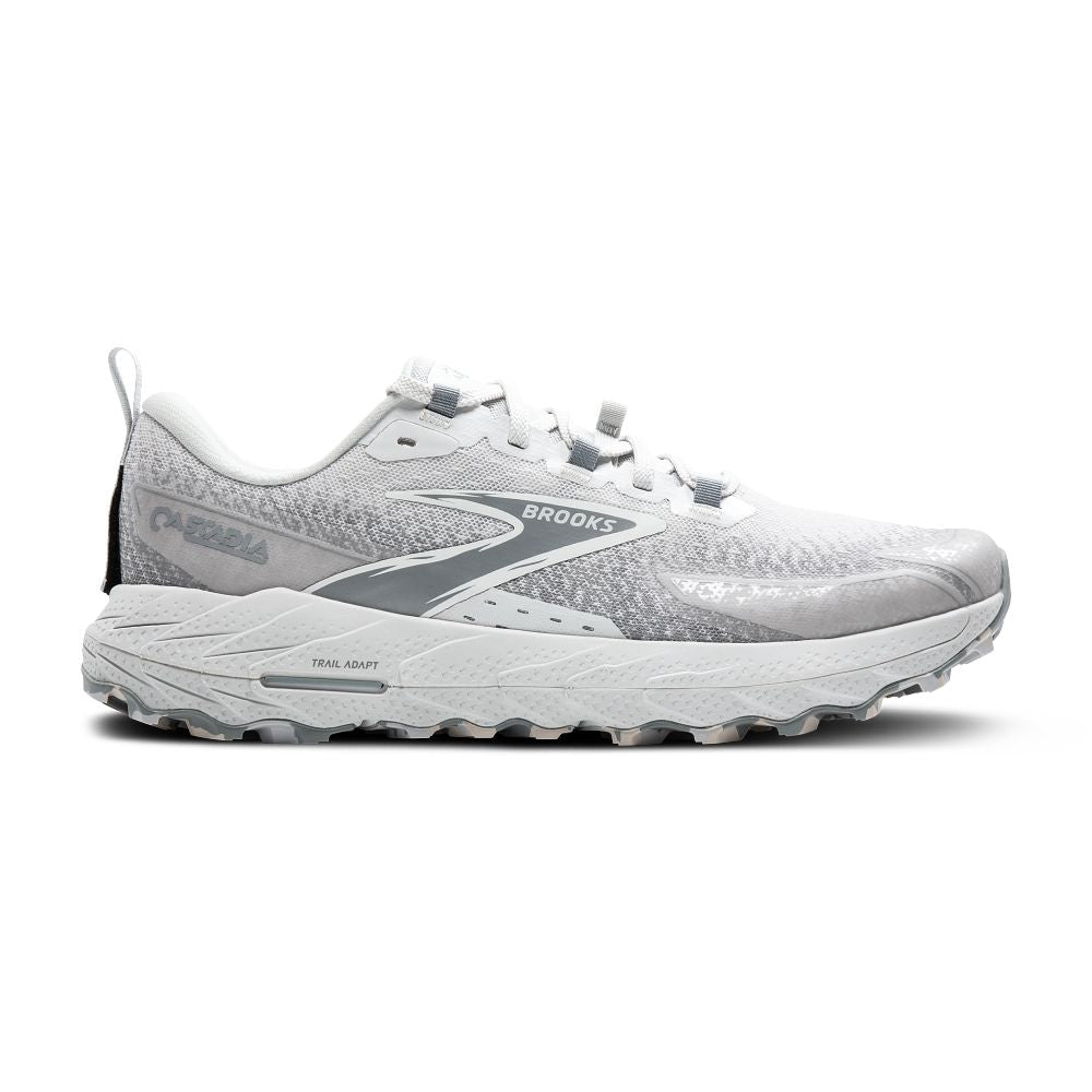 Men's Brooks Cascadia 18, Oyster/Primer Grey/Coconut, 10 D Medium