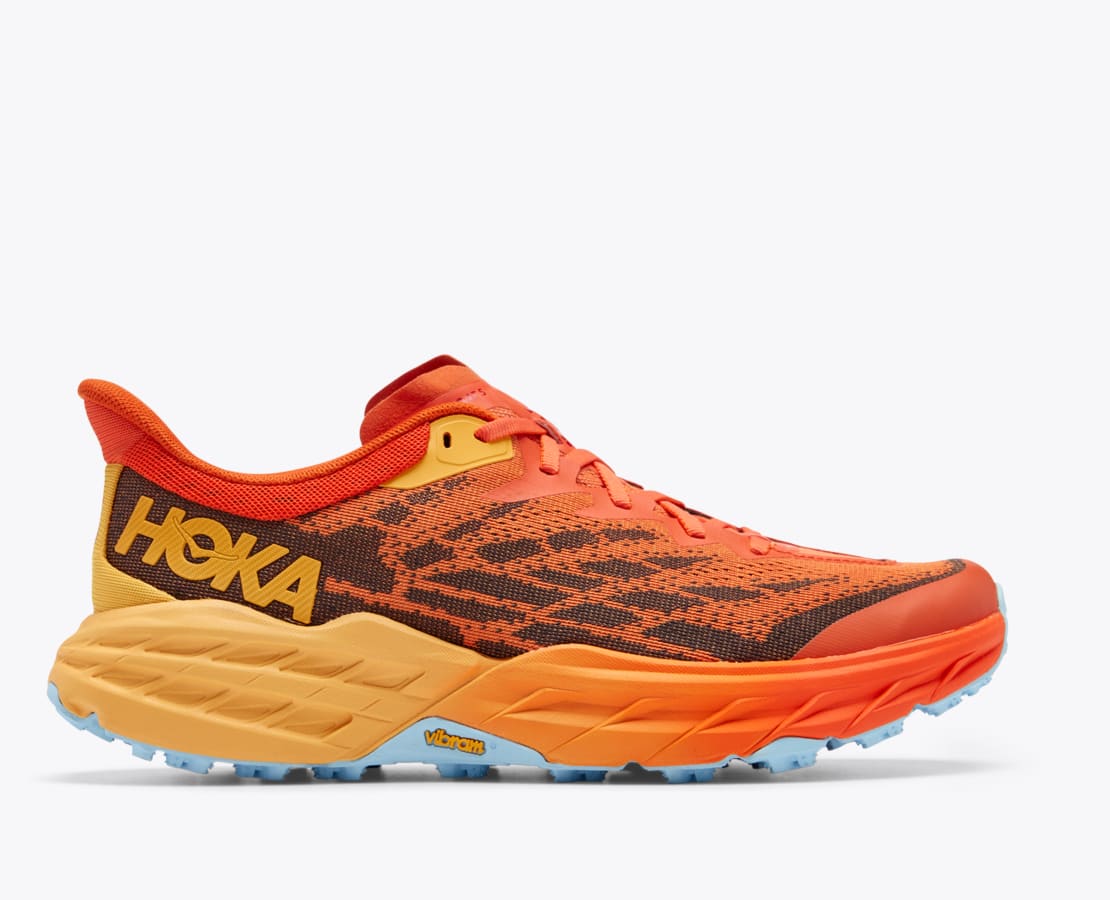 Men's Hoka Speedgoat 5, Puffins Bill/Amber Yellow, 11.5 2E Wide