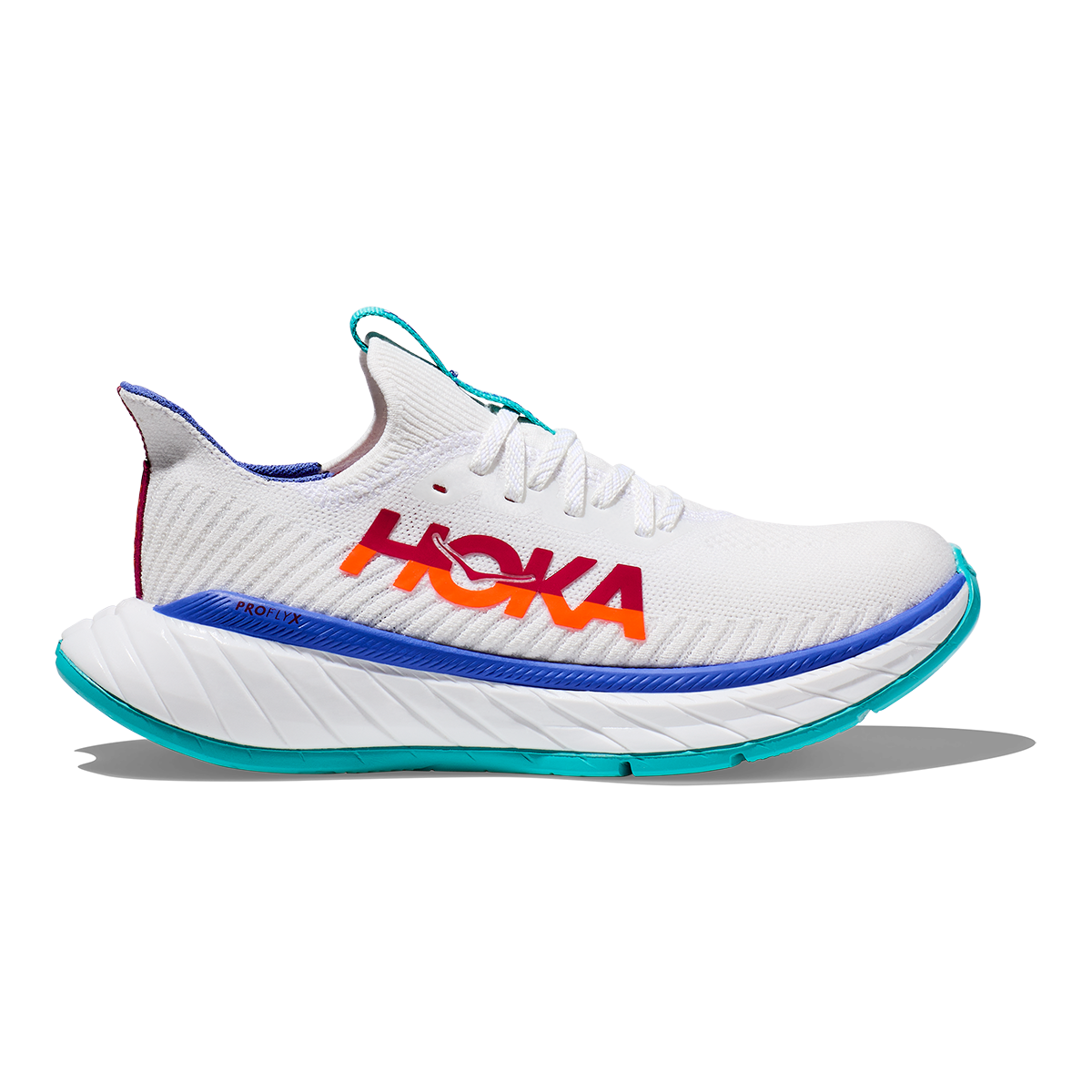Women's Hoka Carbon X 3, White/Flame, 10.5 B Medium