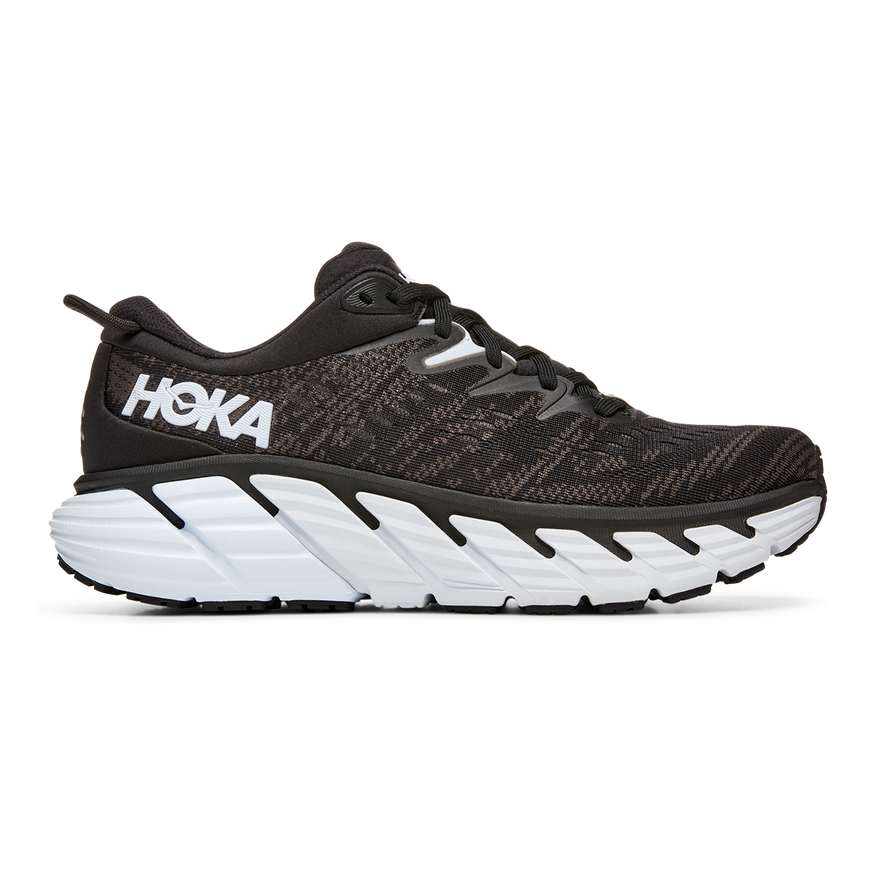 Women's Hoka Gaviota 4, Black/White, 7 D Wide