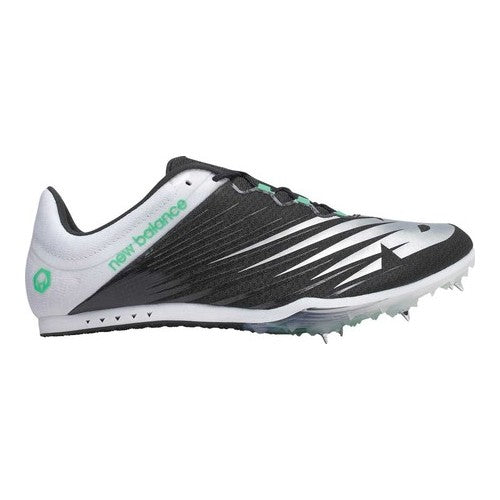 Side view on white background of Mens New Balance 500v6 running shoe in Black/White, Medium (Regular) width