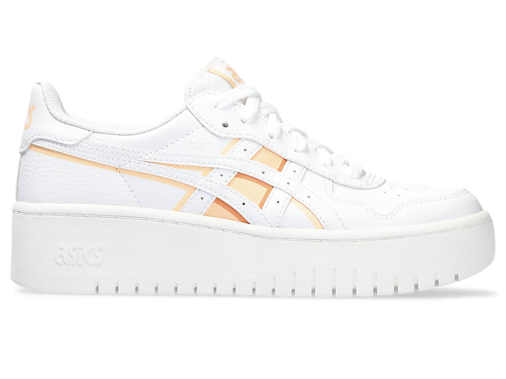 Women's Asics Japan S Pf, White/Apricot Crush, 6.5 B Medium