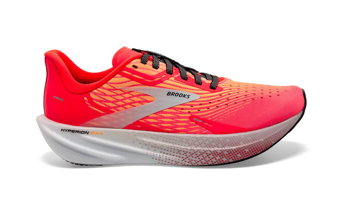Women's Brooks Hyperion Max, Fiery Coral/Orange Pop/Blue, 10.5 B Medium