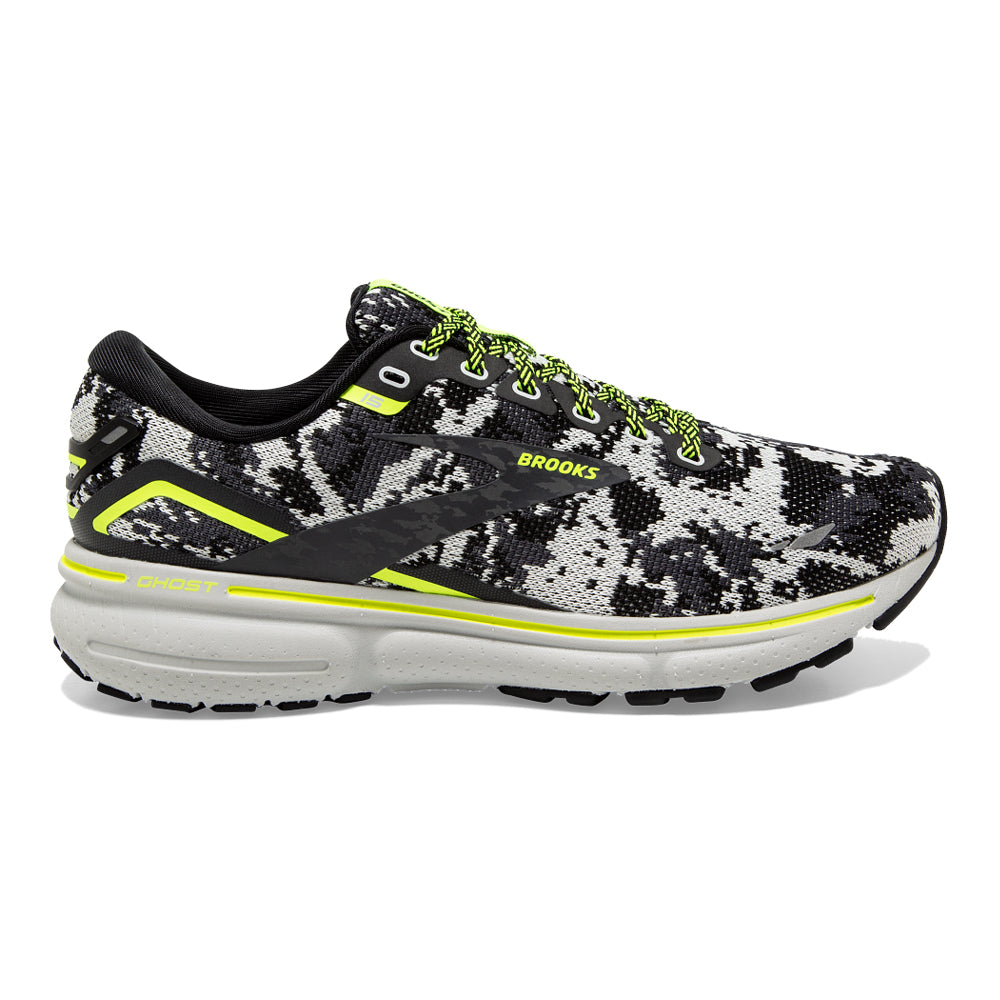 Women's Brooks Ghost 15, Black/Ebony/Nightlife, 5.5 B Medium