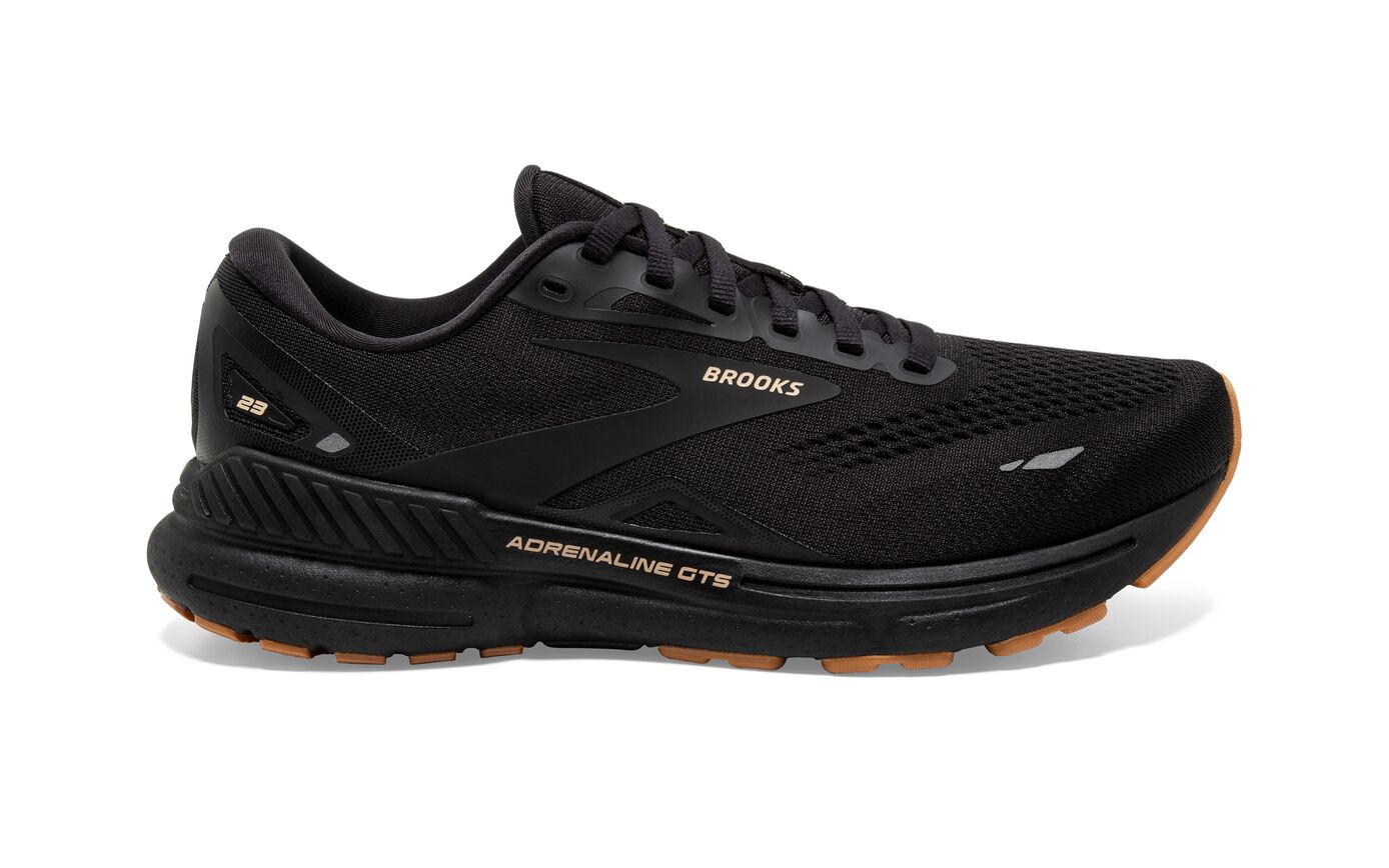 Women's Brooks Adrenaline GTS 23, Black/Cream/Biscuit, 10.5 B Medium