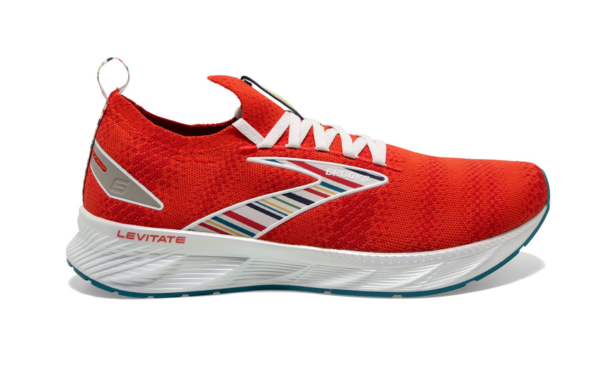 Women's Brooks Levitate StealthFit 6, Red/White/Blue, 7 B Medium