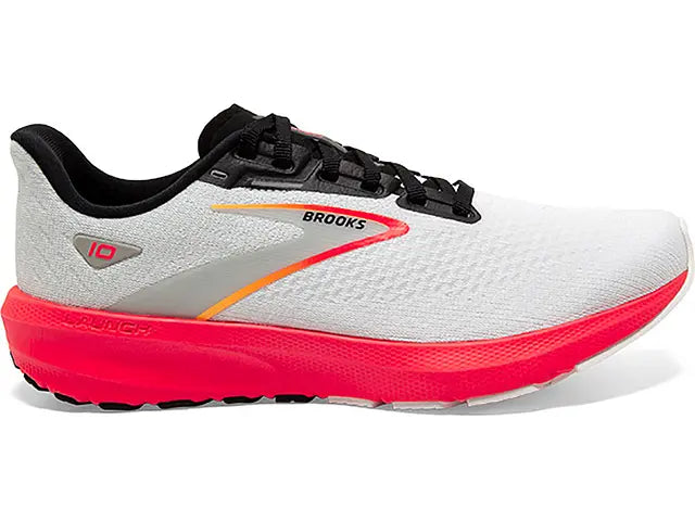 Women's Brooks Launch 10, Blue/Black/Fiery Coral, 10.5 B Medium