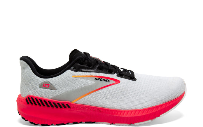 Women's Brooks Launch GTS 10, Blue/Black/Fiery Coral, 9.5 B Medium