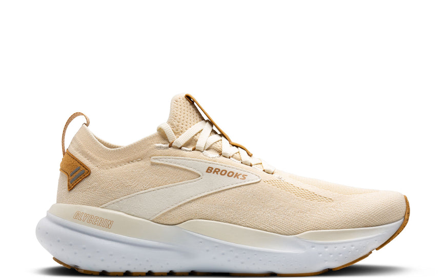 Women's Brooks Glycerin StealthFit 21, Marshmallow/Cream/Biscuit, 10 B Medium