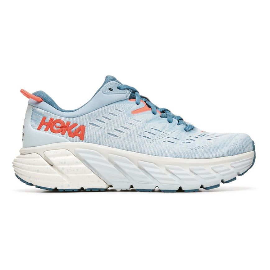 Women's Hoka Gaviota 4, Blue Fog/Plein Air, 5 B Medium