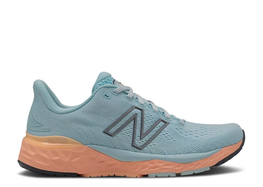 Women's New Balance Fresh Foam 880 v11, Pale Blue Chill/Light Mango, 9 B Medium