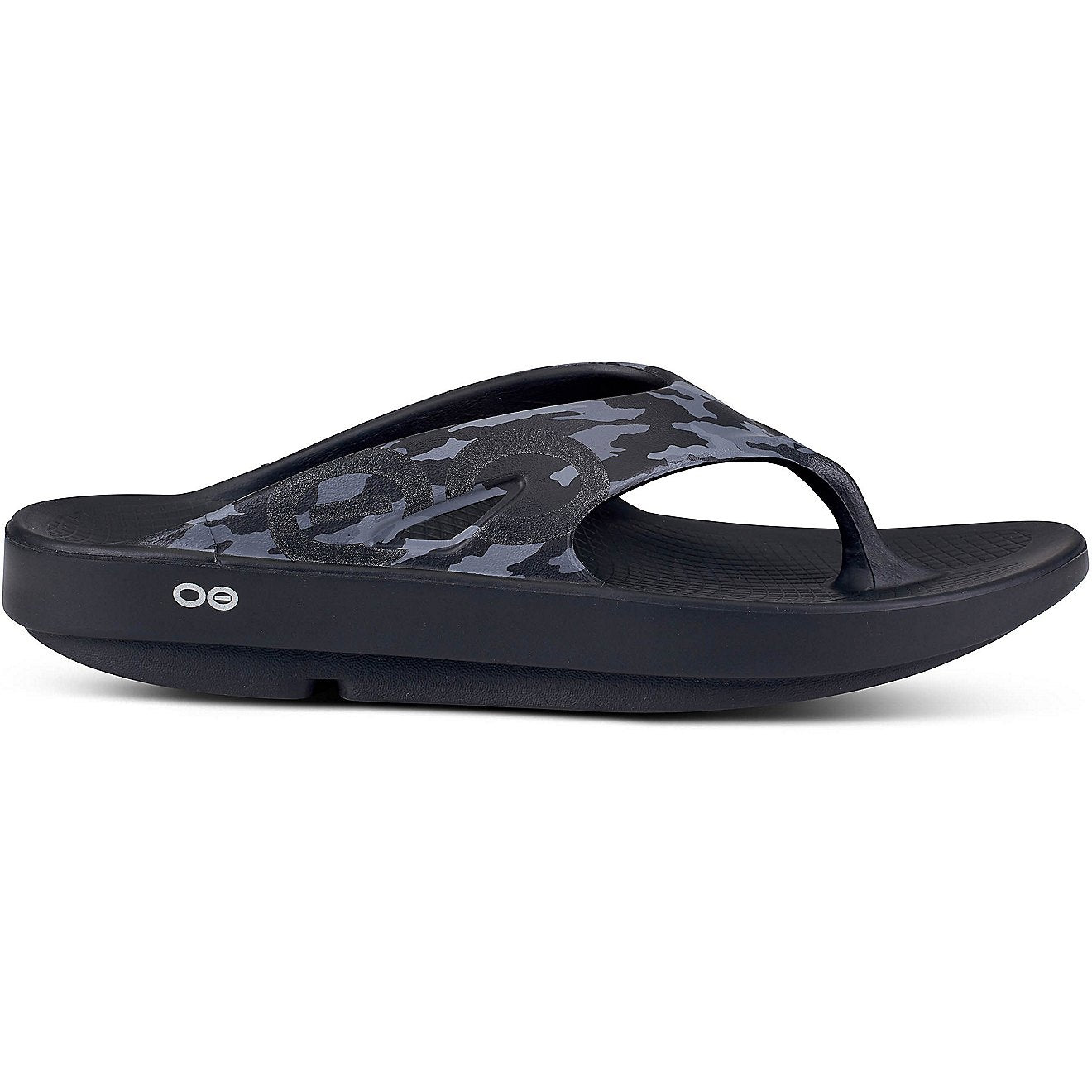 Women's OOFOS Ooriginal Sport Sandal, Black Camo, 6 B Medium