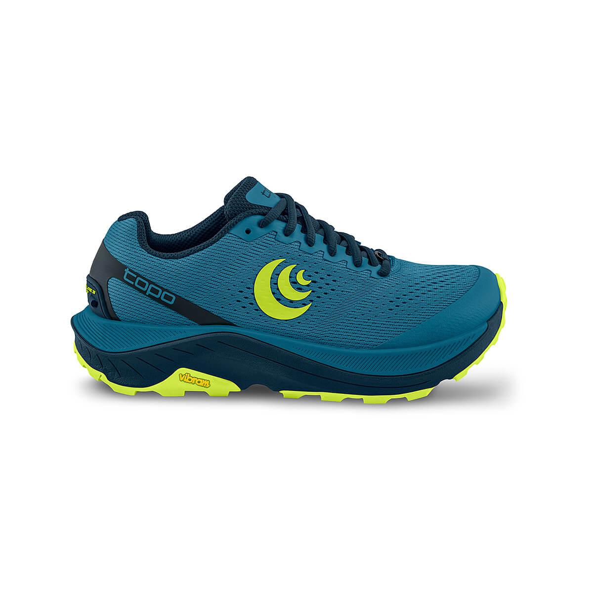 Men's Topo Athletic Ultraventure 3, Blue/Lime, 10 D Medium