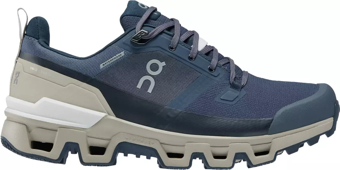 Women's On Cloudwander Waterproof, Navy/Desert, 8 B Medium