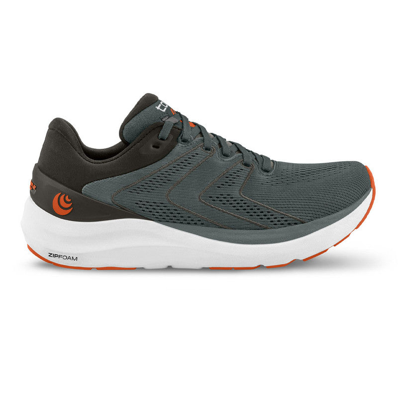 Men's Topo Athletic Phantom 2, Grey/Clay, 8.5 D Medium