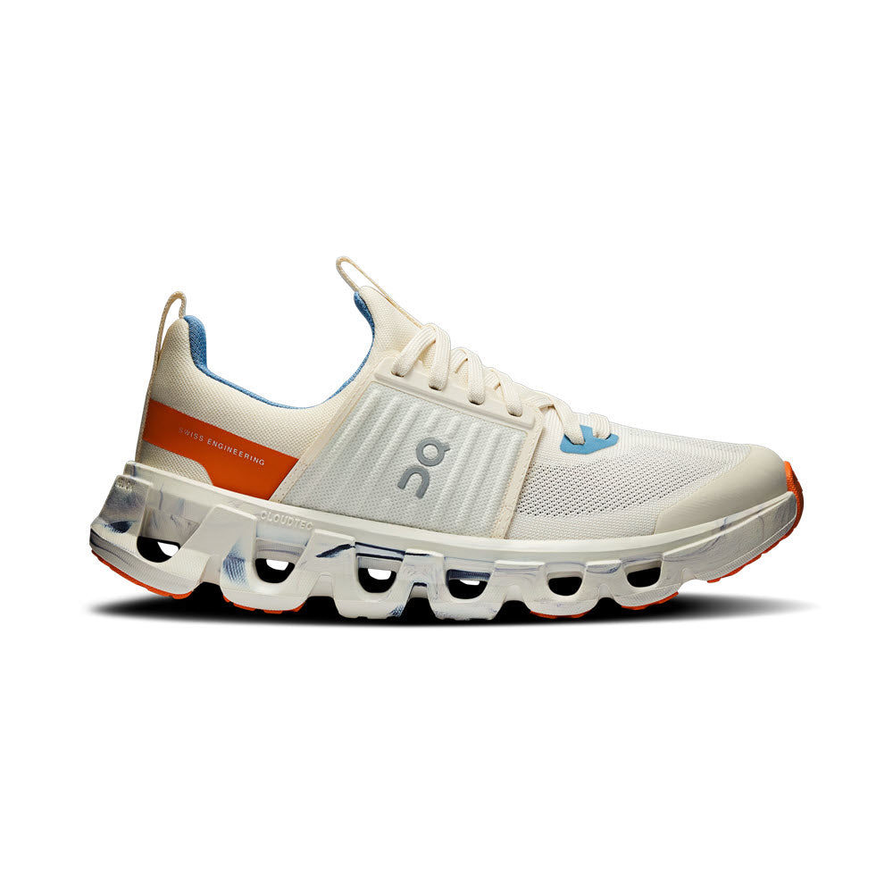Side view on white background of Youth On shoe in Dew/Flame, Medium (Regular) width