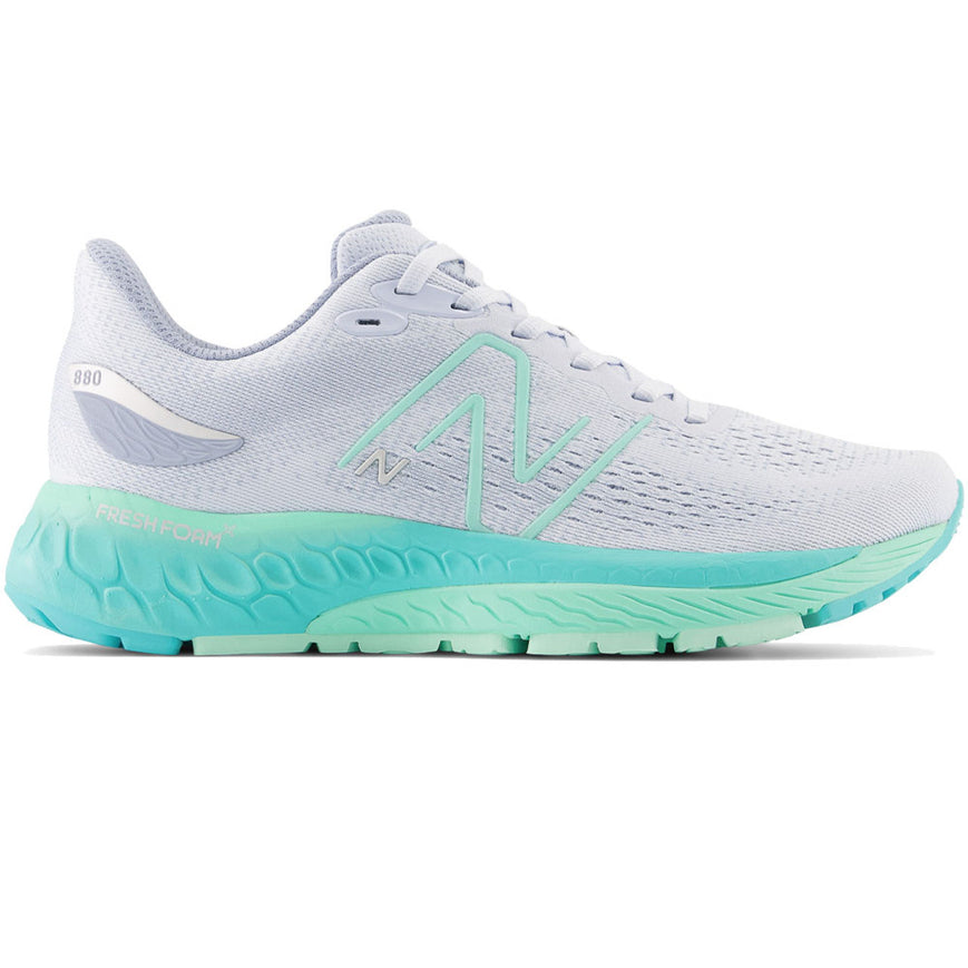 Women's New Balance Fresh Foam X 880v12, Starlight/Bright Mint/Cyber Jade, 7 D Wide