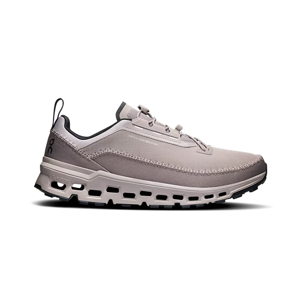 Side view on white background of Mens On Cloudaway 2 running shoe in Cinder/Fog, Medium (Regular) width