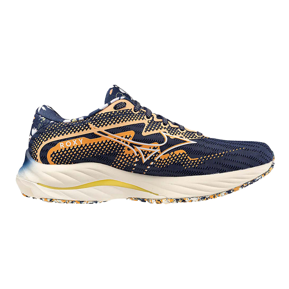 Women's Mizuno Wave Rider 27 Roxy, Naval Academy-White, 11 B Medium