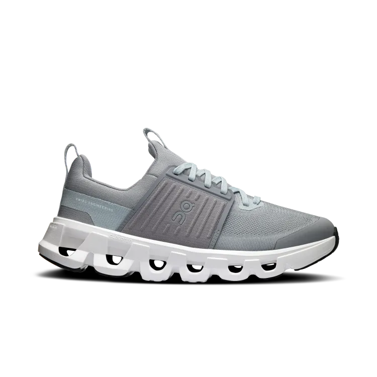 Side view on white background of Youth On shoe in Alloy/Glacier, Medium (Regular) width
