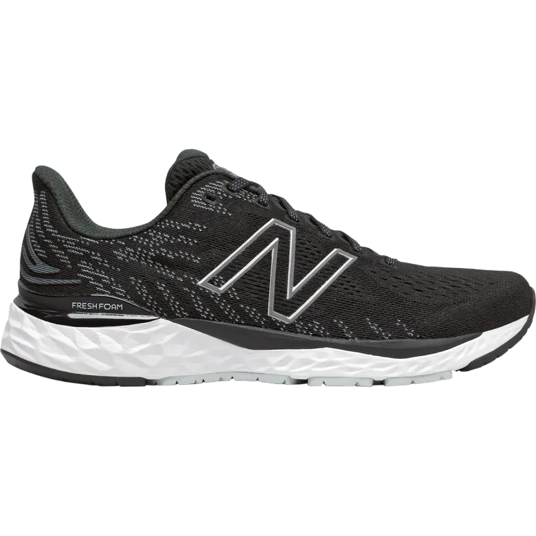 Men's New Balance Fresh Foam 880 v11, Black/White, 12 B Narrow