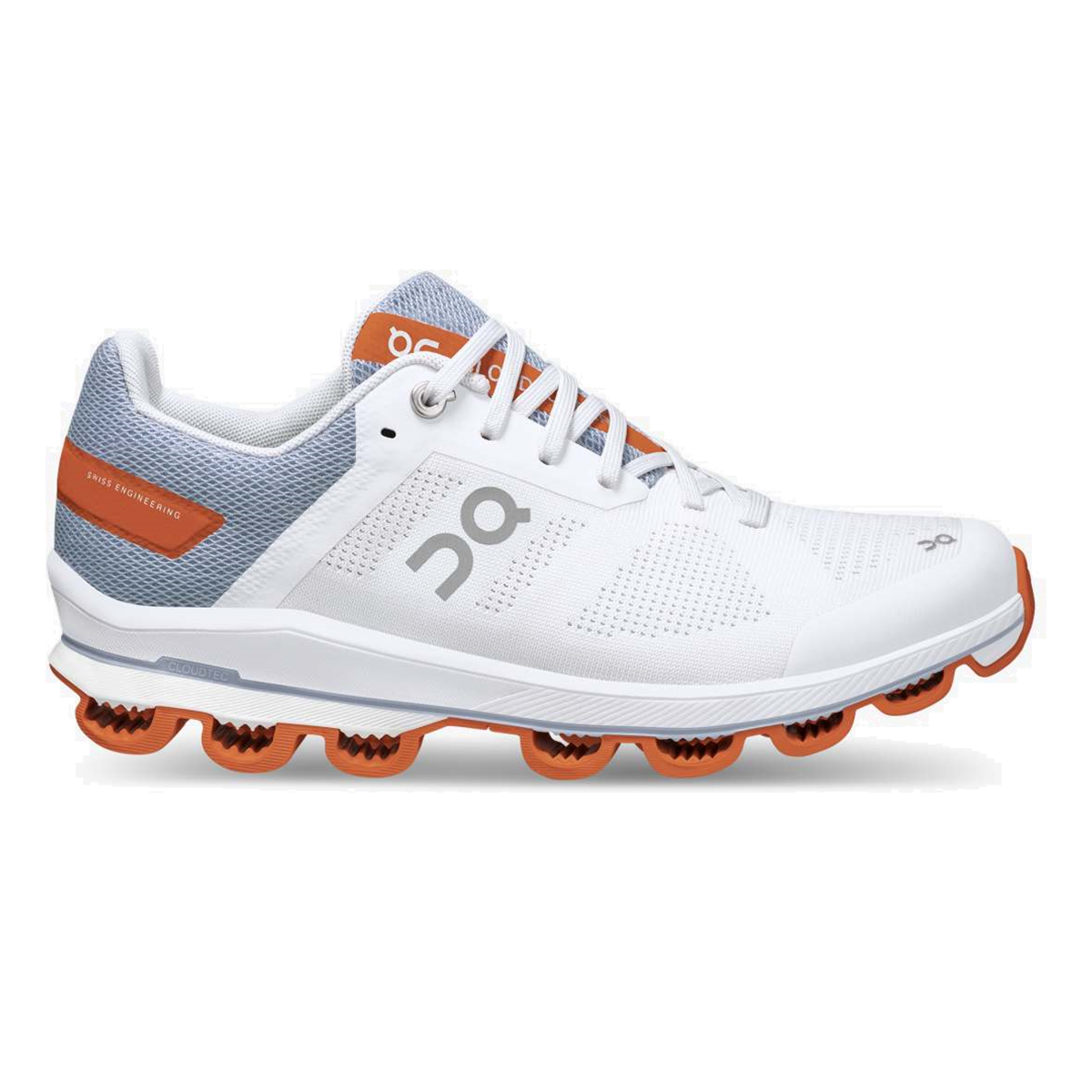 Women's On Cloudsurfer 6, White/Flame, 9.5 B Medium
