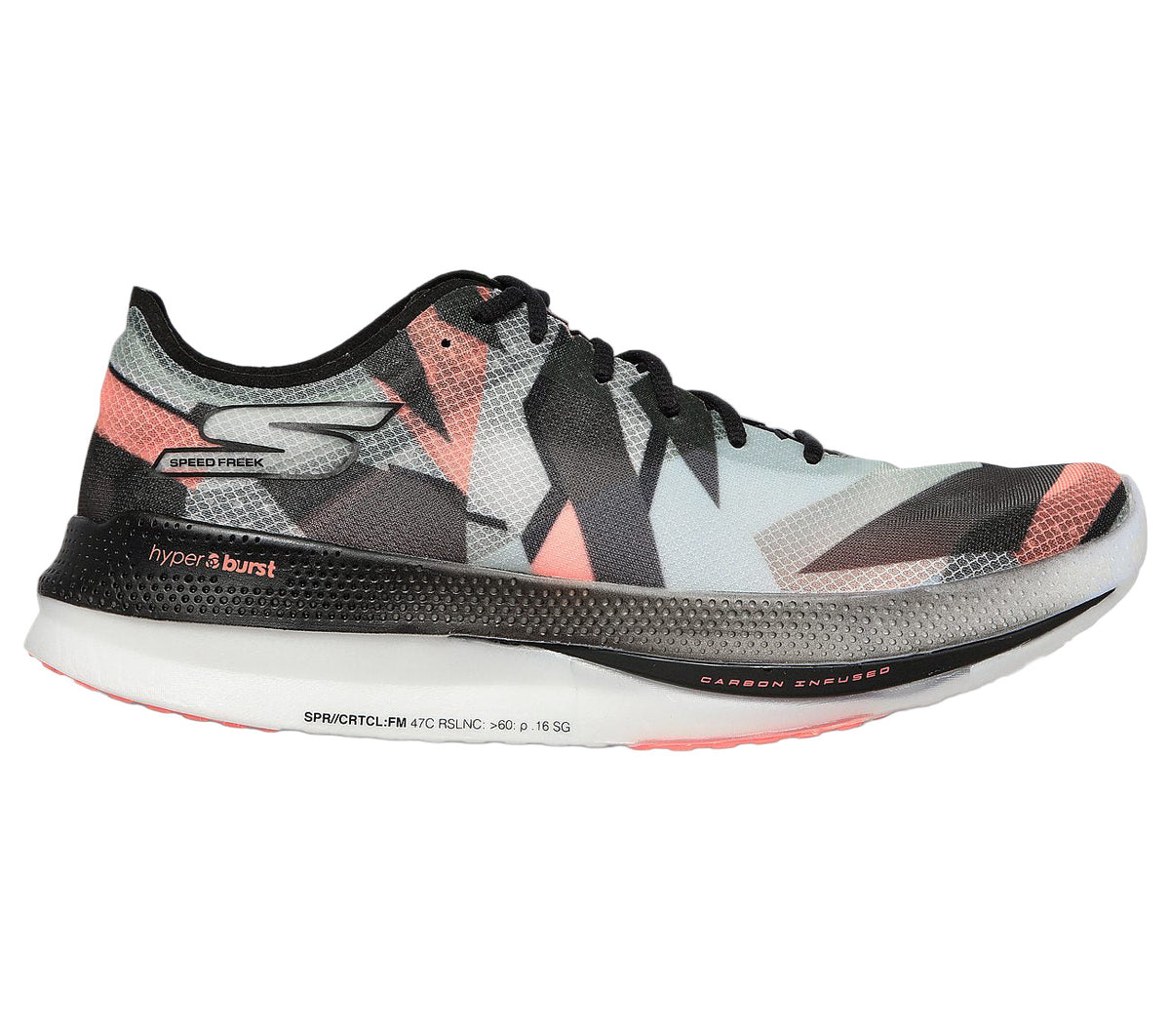 Women's Skechers Go Run Speed Freek, Black/Red, 9 B Medium