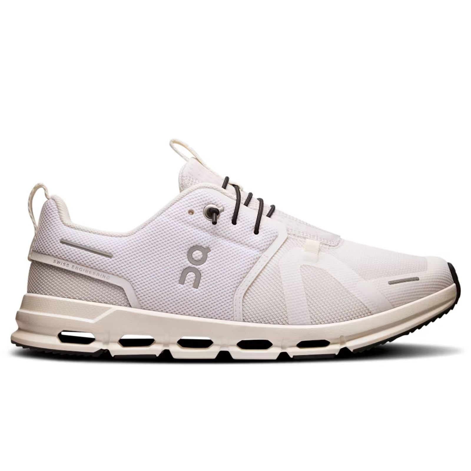 Side view on white background of Youth On shoe in White/Ivory, Medium (Regular) width