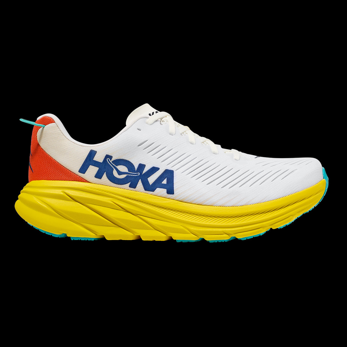 Men's Hoka Rincon 3, White/Eggnog, 12.5 D Medium