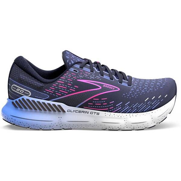 Women's Brooks Glycerin GTS 20, Peacoat/Blue/Pink, 8 B Medium