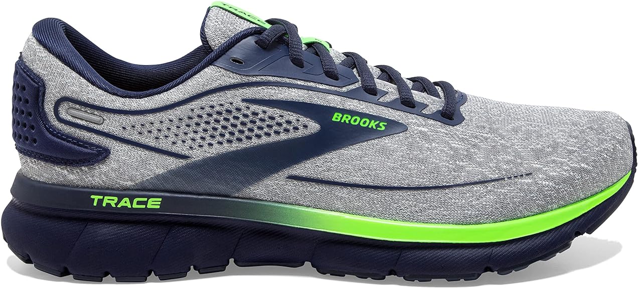 Men's Brooks Trace 2, Grey/Blue/Green Gecko, 7 D Medium