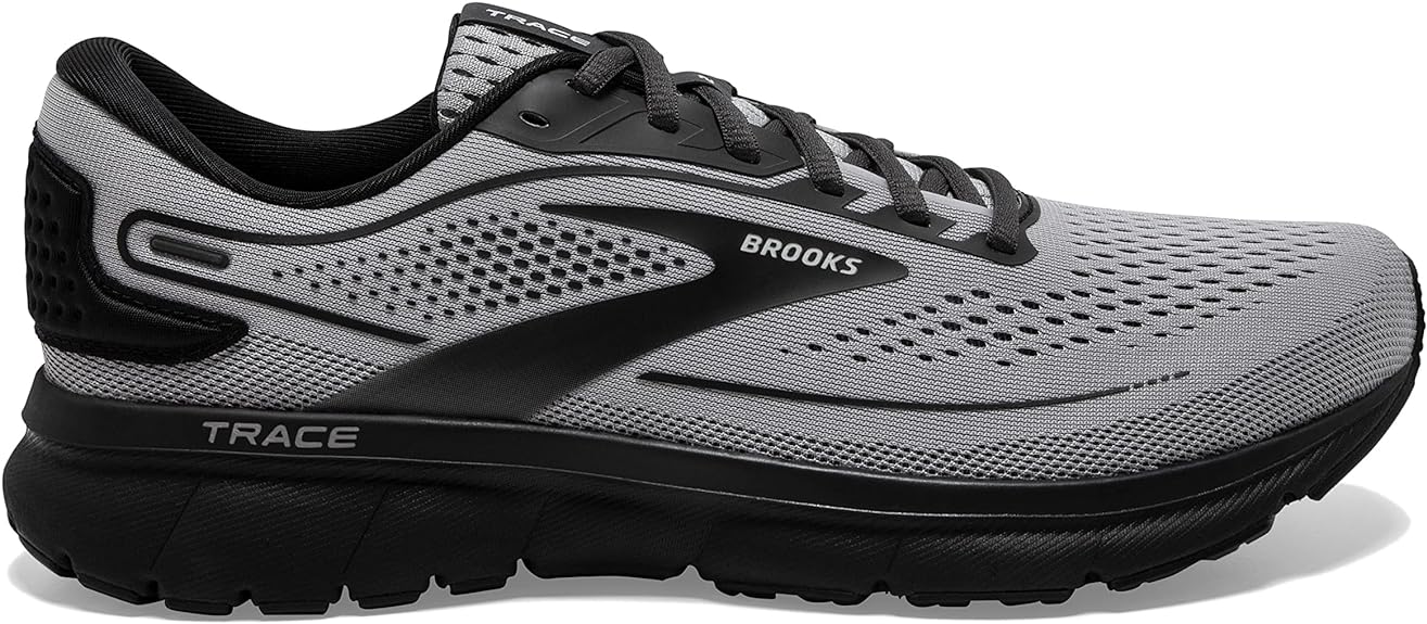 Men's Brooks Trace 2, Alloy/Black/Ebony, 9 2E Wide