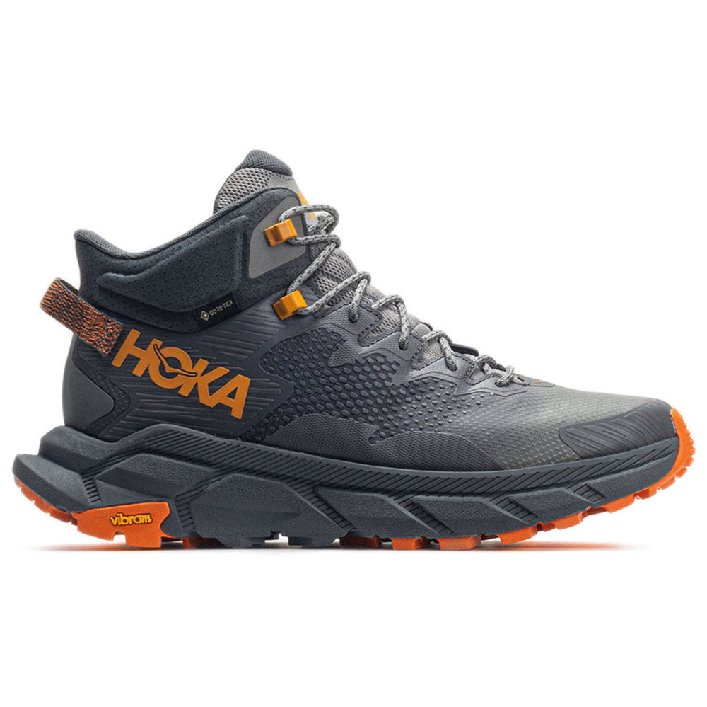 Men's Hoka Trail Code GTX, Castlerock/Persimmon Orange, 10 D Medium