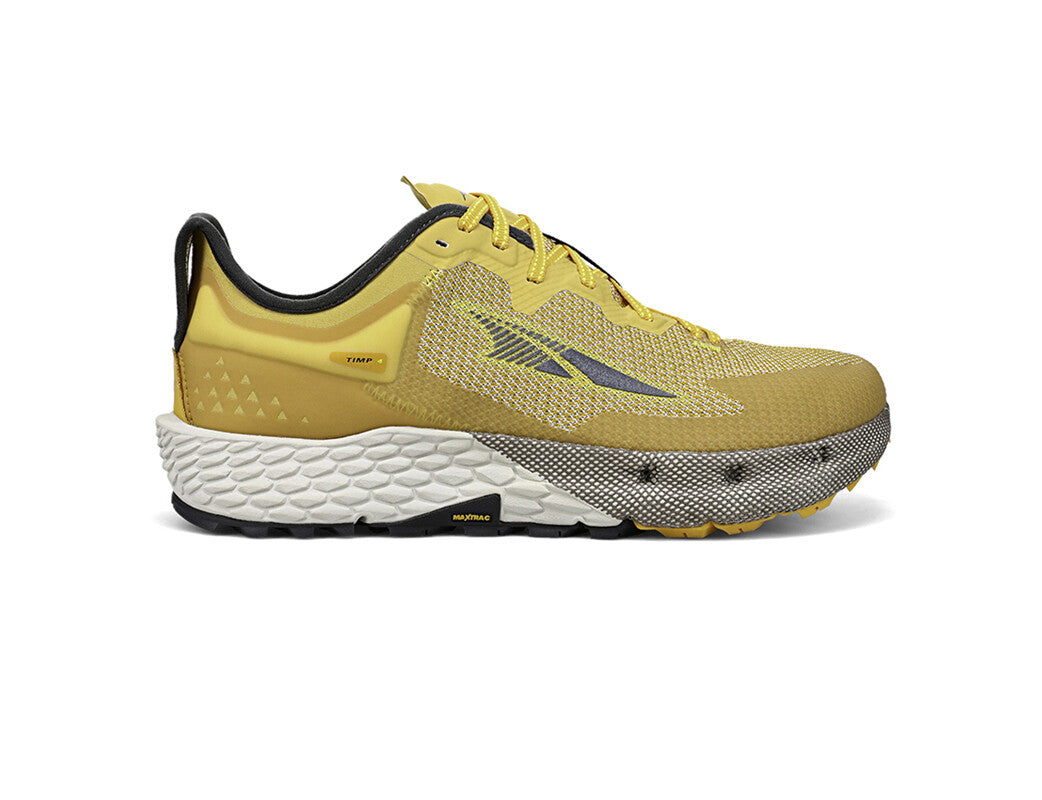 Men's Altra Timp 4, Gray/Yellow, 7 D Medium
